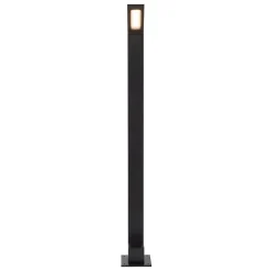 Borne extérieur LAWFORD en aluminium avec LED intégré - Noir - Lucide
