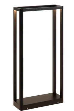 Borne extérieur NARVIK en aluminium avec LED intégré - Noir - Lucide