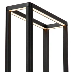 Borne extérieur NARVIK en aluminium avec LED intégré - Noir - Lucide