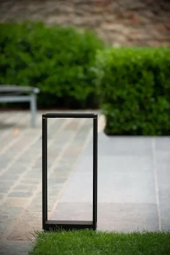 Borne extérieur NARVIK en aluminium avec LED intégré - Noir - Lucide