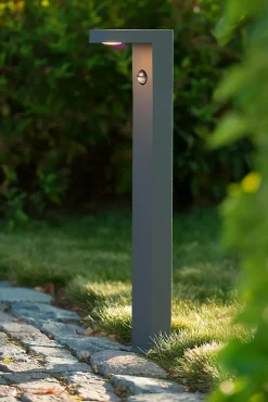 Borne extérieur TEXAS-IR en aluminium avec LED intégré - Anthracite - Lucide