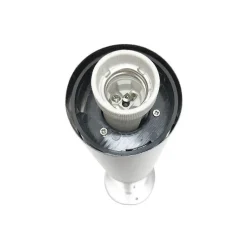 Borne Extérieure 60cm 220V IP65 ARGENT pour Ampoule E27 (Pack de 6) - SILAMP