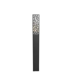 Borne extérieure moderne noire 90 cm IP44 - Nicole