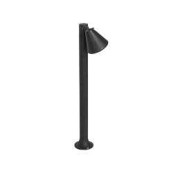 Borne extérieure moderne noire 60 cm IP44 orientable - Ciara