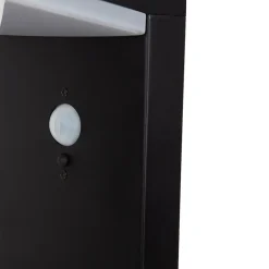 Borne extérieure solaire LED intégrée à détection Tomman 650lm IP44 noir GoodHome