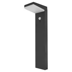Borne extérieure solaire LED intégrée à détection Tomman 650lm IP44 noir GoodHome