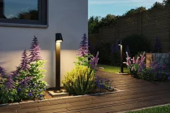 Borne lumineuse LED Caissa Détecteur de mouvement crépusculaire (HF) IP44 793mm 3000K 9W 700lm 230V 65 Anthracite Aluminium