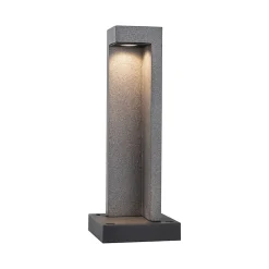 Borne lumineuse LED Concrea IP65 450mm 3000K 6,8W 200lm 230V Grès noir Béton