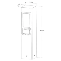 Borne lumineuse LED extérieur noire 10 W 1 000 lm IP65, GoodHome Davern