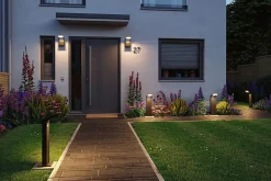 Borne lumineuse LED Juntea Détecteur de mouvement crépusculaire (IR) IP44 585mm 3000K 11W 900lm 230V Anthracite Aluminium