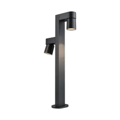 Borne lumineuse LED Kimu IP44 cylindrique 822mm 3000K 2x8W 2x500lm 230V 70 Anthracite Aluminium