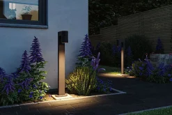 Borne lumineuse LED Kimu IP44 cylindrique 822mm 3000K 8W 500lm 230V 70 Anthracite Aluminium