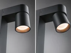 Borne lumineuse LED Kimu favorable aux insectes IP44 cylindrique 822mm 2200K 2x7,8W 2x500lm 230V 70 Anthracite Aluminium