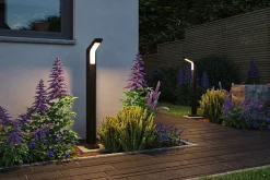 Borne lumineuse LED Merano Détecteur de mouvement crépusculaire (HF) IP44 910mm 3000K 14W 850lm 230V Anthracite Aluminium