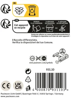 Borne lumineuse LED Reana IP44 carré 832mm 3000K 2x4W 2x240lm 230V Anthracite Métal