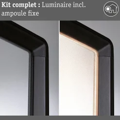 Borne lumineuse LED Reana IP44 carré 832mm 3000K 2x4W 2x240lm 230V Anthracite Métal