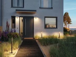 Borne lumineuse LED Zenera résistant à l'eau de mer IP44 670mm 3000K 10W 700lm 230V Anthracite Métal