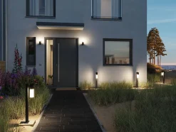 Borne lumineuse Tralia IP44 650mm max. 10W 230V Anthracite E27 Aluminium