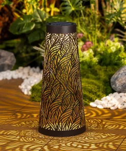 Borne Solaire Conique 65CM - Éclairage Jardin Allée Terrasse - Motif Lumineux Projeté - Groupe DDC