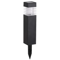 Borne solaire en ABS- Hauteur 37cm- à planter ou à poser- LED blanche- 2 Lumens- Eclairage extérieur Jardin