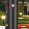 Borne solaire en acier 600 lumens, avec détecteur de mouvements