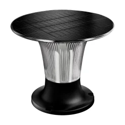 Borne Solaire Extérieur 360 avec Détecteur de Mouvement, 10W 900LM CCT IP65 Etanche pour Jardin, Patio, Garage