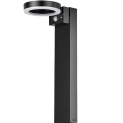 Borne solaire inox très éclairante avec détecteur de présence (option Applique)- Hauteur 50cm- 3 utilisations- 40 LED- 1000 Lumens