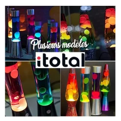 Boule de verre I-Total XL2720 3D avec LED RGB effet au plafond veilleuse pour enfants, lampe de nuit, base en bois, design LOVE