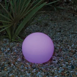 Boule lumineuse extérieur à énergie solaire Buly 20 rechargeable et flottante RGB Ø20cm Newgarden