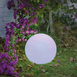 Boule lumineuse extérieur à énergie solaire Buly 20 rechargeable et flottante RGB Ø20cm Newgarden