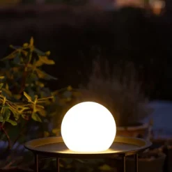 Boule lumineuse LED Mia blanche 20 cm
