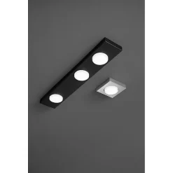 Bouton - Plafonnier LED GX53 max 15 W, carré 11,5x11,5 cm, métal peint, IP20 - Perenz - Aluminium