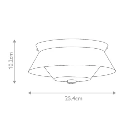 Bowtie Plafonnier à 2 Lmumières - Noir Mat