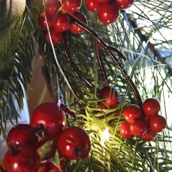 Branche lumineuse baies rouges - Chromex