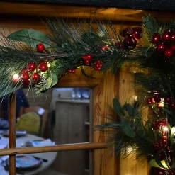 Branche lumineuse baies rouges - Chromex