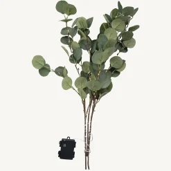 Branches lumineuses d'eucalyptus à piles - Chromex