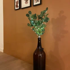 Branches lumineuses d'eucalyptus à piles - Chromex