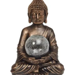 Buddha et Globe - 35 x 26 x 23 cm - 10 LED blanc