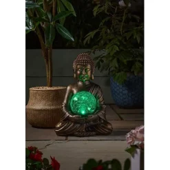 Buddha et Globe - 35 x 26 x 23 cm - 10 LED blanc