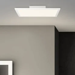 BUFFI plafonnier blanc LED intégrée 24W métal ampoule incluse