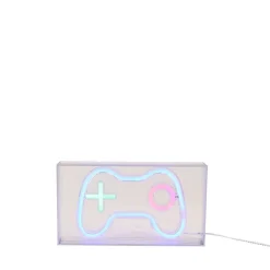 Cadre néon gamer console multicolore 23x13cm