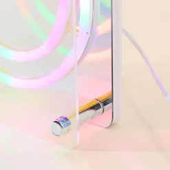 Cadre néon smile multicolore 15x15cm