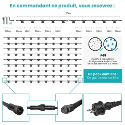 Câble Guirlande Guinguette 100M 200 Douilles