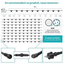 Câble Guirlande Guinguette 100M 100 Douilles