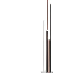 CEMBALO Lampadaire aluminium/noir/marron/café LED intégrée 22W - 2200lm / 3000K / dimmable - métal/acrylique - ampoule incluse