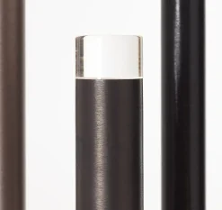 CEMBALO Lampadaire aluminium/noir/marron/café LED intégrée 22W - 2200lm / 3000K / dimmable - métal/acrylique - ampoule incluse