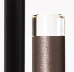 CEMBALO Lampadaire aluminium/noir/marron/café LED intégrée 22W - 2200lm / 3000K / dimmable - métal/acrylique - ampoule incluse