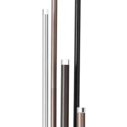 CEMBALO Lampadaire aluminium/noir/marron/café LED intégrée 22W - 2200lm / 3000K / dimmable - métal/acrylique - ampoule incluse