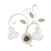 Cesto Applique en fer laqué blanc shabby 2 lumières .42 P.20 BL274-AP2-BCO