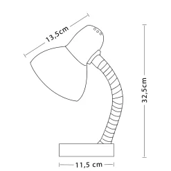 CHARLESTON: Lampe de bureau avec culot E27, bleu